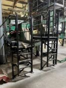 Two Fabricated Steel Access/ Inspection Stands, approx. 2.2m x 800mm x 1.25m and 1.6m high (please
