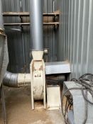 Steel Cased Centrifugal Fan, with electric motor drive and ducting to first right angle bend (please