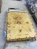 Vibratory Screen, approx. 1.3m x 800mm, with assorted chutes and vibratory motor on two pallets –