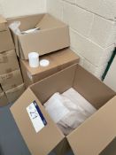 800ml White Plastic Tubs, in one full box x 150, one part box x 150 and part box of lids – Lot