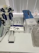 Pipettes, as set out, with stand and empty boxes – note purchaser's responsibility to load onto