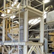 STAINLESS STEEL CASED. DISC & ROPE ELEVATOR, approx. 75mm dia., approx. 6m centres long, with