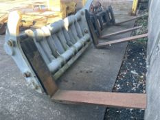 Loading Shovel Fork Attachment, approx. 2.2m wide (understood to be suitable for Volvo L120)