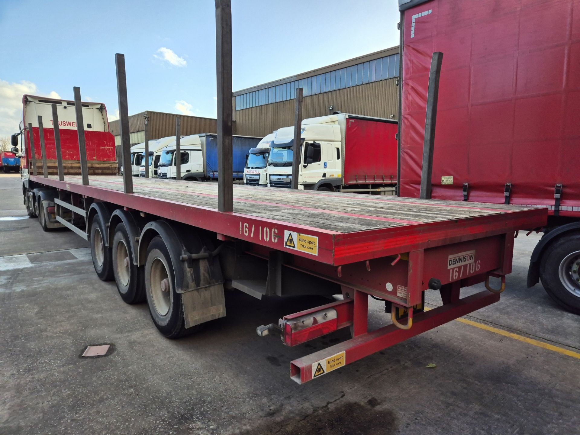 Dennison Tri-Axle 13.6m Platform Trailer, no. T106, year of manufacture 2021, SWL 24,000kg, MOT - Image 4 of 5