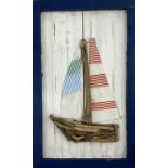 Wood Collage - Sailboat