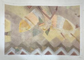 Angles and Triangles, Mono Print (Pencil Signed)