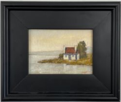 Robert Frank - Cottage at Lands End, California - Oil on Board