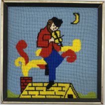 Violin Player - Fabric (Framed)