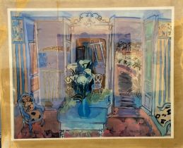 Raoul Dufy - Interior with Open Windows, Print