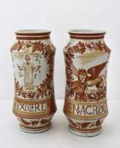 A Pair of Italian Porcelain Vases, Imported from Italy