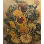 Tschirch, Egon (1889 Rostock-1948 Rostock) "Sonnenblumen", Öl/ Lw., sign. u.r. und dat. 1937, 1 Hin