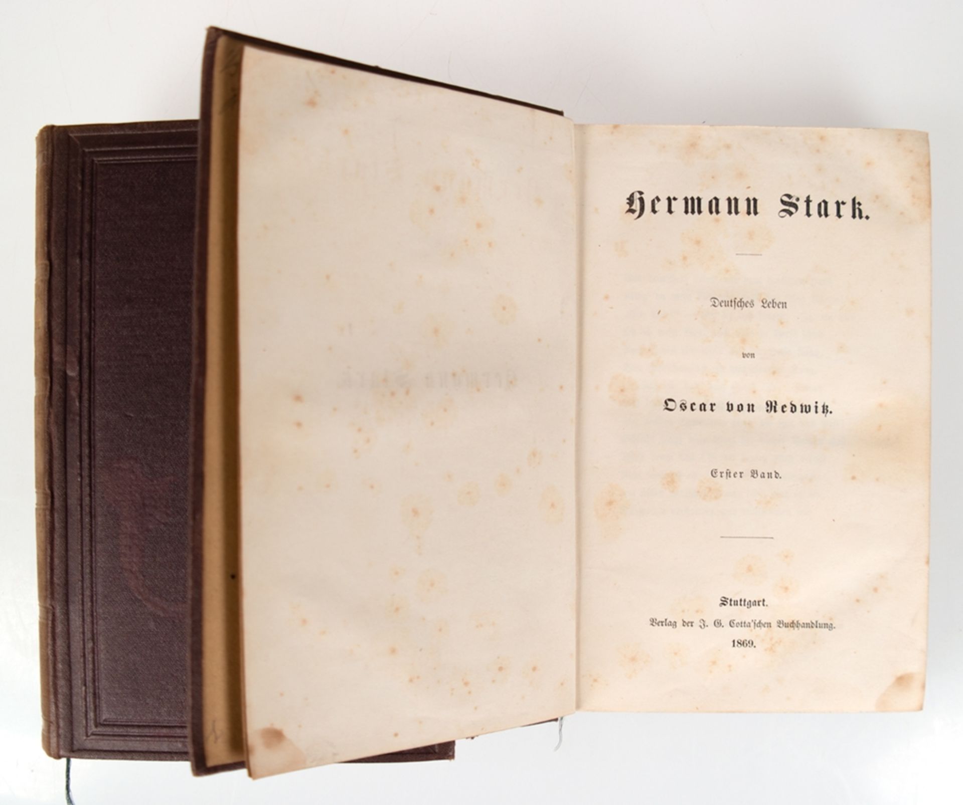 Stark, Hermann, 3 Bände "Deutsches Leben", 1869, Stuttgart, Verlag der Cotta'schen Buchhandlung, Ge