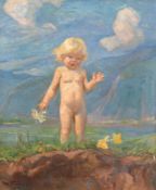 Friese, Max (1883 Dresden-1958 Schwabach, Mittelfranken) "Jugend im Frühling- Unbekleidetes Mädchen