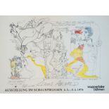 Arnold, Claus "Ausstellungsplakat mit persönlicher Widmung von 1978", koloriert, 45x60 cm, ungerahm