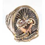 Ring "Heart Breaker", Christian Audigier by Ed Hardy, 925er Silber, ca. 16,2 g, RG 55, Innendurchme