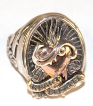 Ring "Heart Breaker", Christian Audigier by Ed Hardy, 925er Silber, ca. 16,2 g, RG 55, Innendurchme