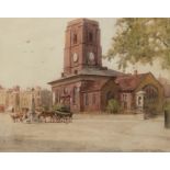 Ruith, Horace van (1839 Sankt Petersburg-1923 London) "Alte Kirche Chelsea", Aquarell, sign. u.r.,
