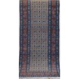 Teppich, Persien, rot-/ blaugrundig, mit durchgehendem Muster, guter Zustand, Reinigung empfohlen,