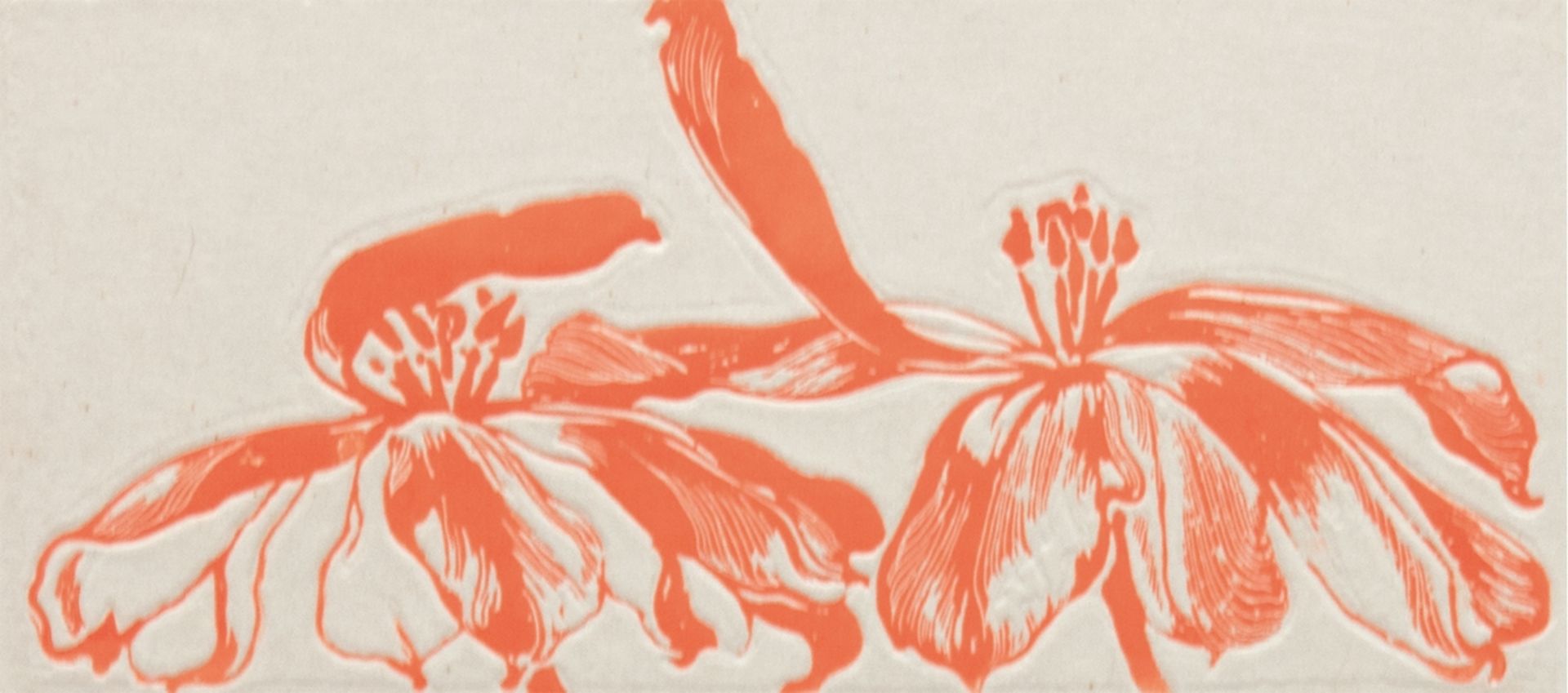 Illies, Arthur (1870 Hamburg-1952 Lüneburg) "Rote Tulpen", Farbradierung, unsig., rückseitig Nachla