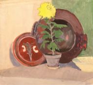 Kurz-Wilhelmi, Emma (1885 Dassow-1968  Kirchseeon, Mecklenburger Malerin) "Stilleben mit Blumentopf