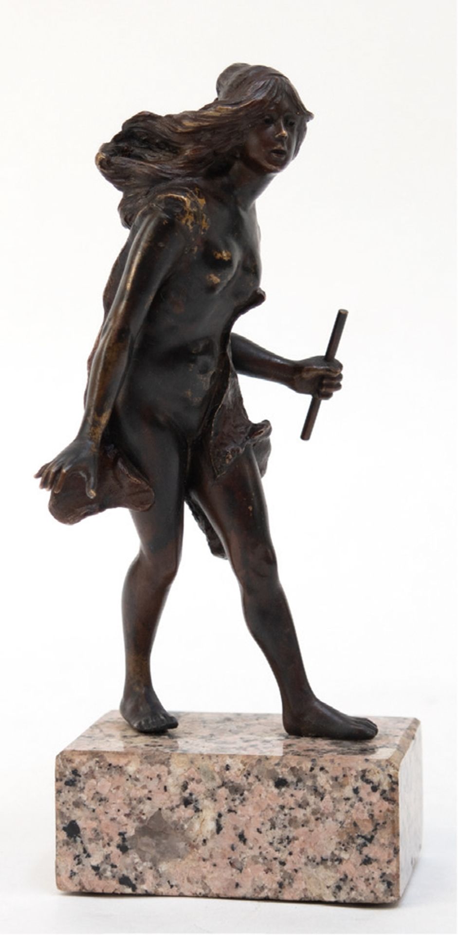 Kowalczewski, Paul Ludwig (1865- 1910) "Diana", Bronzefigur um 1900, unsigniert, braun patiniert, H