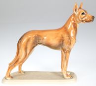 Figur "Deutsche Dogge", Keramik, polychrom bemalt, H. 18,5 cm