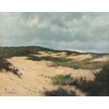 Wachenhusen, Friedrich (1859 Schwerin-1925 Schwerin) "Dünenlandschaft", Öl/ Lw., sign. u.l., 59x79