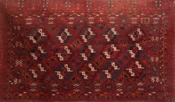 Turkmen Yomut Tasche, braungrundig mit ornamentalem Muster, 88x154 cm