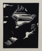 Vallotton, Felix (1865 Lausanne-1925 Neuilly-sur-Seine bei Pari)  "Wolken", Holzschnitt, 32x23,5 cm