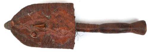 Afrikanische Wächterfigur, Gabun Kota, Holz/Kupfer, H. 62 cm