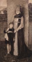 Kaulbach, Friedrich Aug. von "Frau Gedon mit Sohn", Heliogravur, in der Platte sign. und dat. ´76,