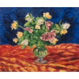 Gerber, Louis (1873-1958, Schweizer Maler) "Blumenstilleben mit Rosen in der Vase", Öl/Lw., monogr.