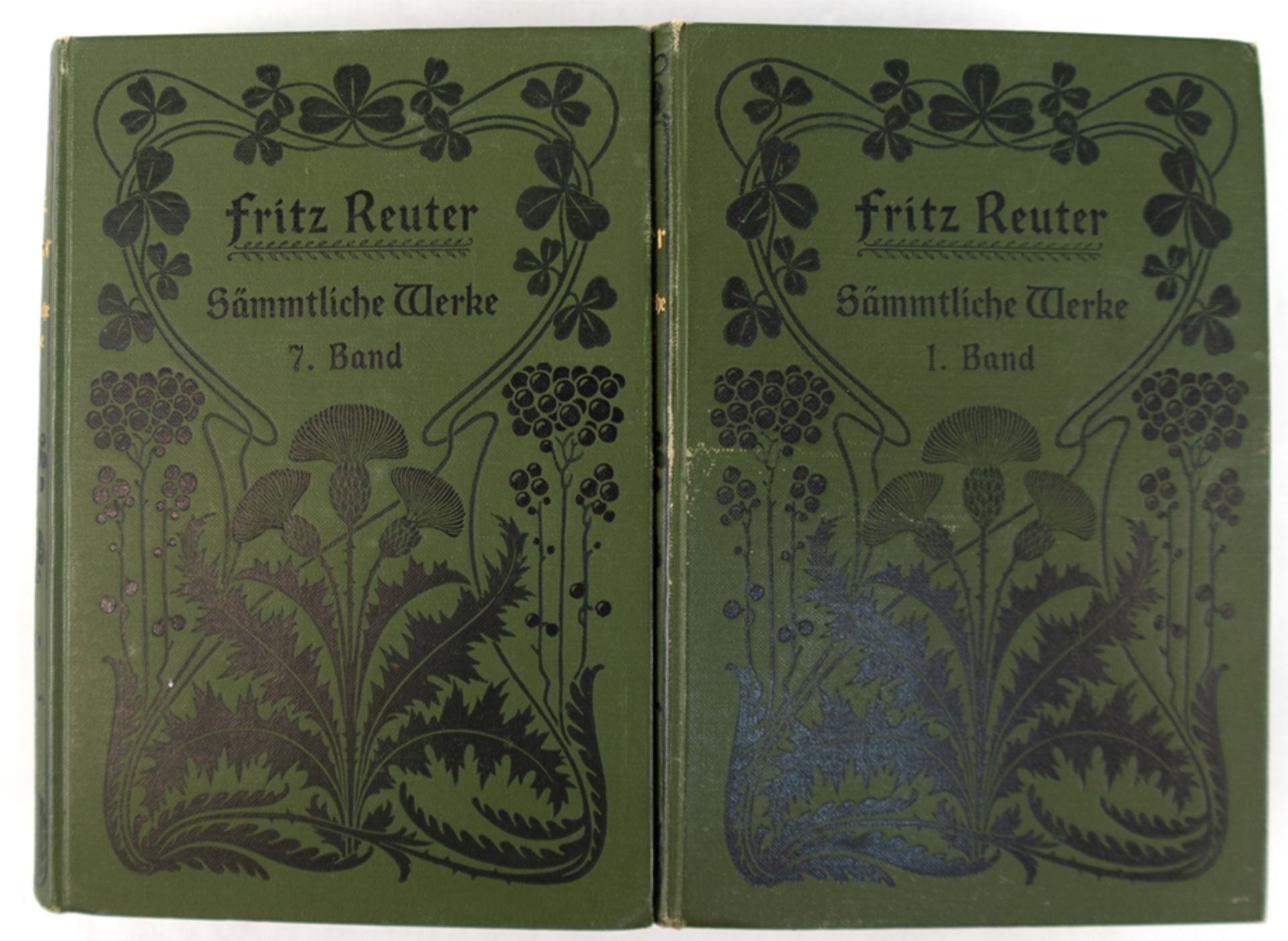 Fritz Reuter "Sämmtliche Werke", Neue wohlfeine Volksausgabe in 8 Bänden, Wismar, Hintorff'sche Hof
