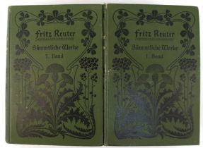 Fritz Reuter "Sämmtliche Werke", Neue wohlfeine Volksausgabe in 8 Bänden, Wismar, Hintorff'sche Hof