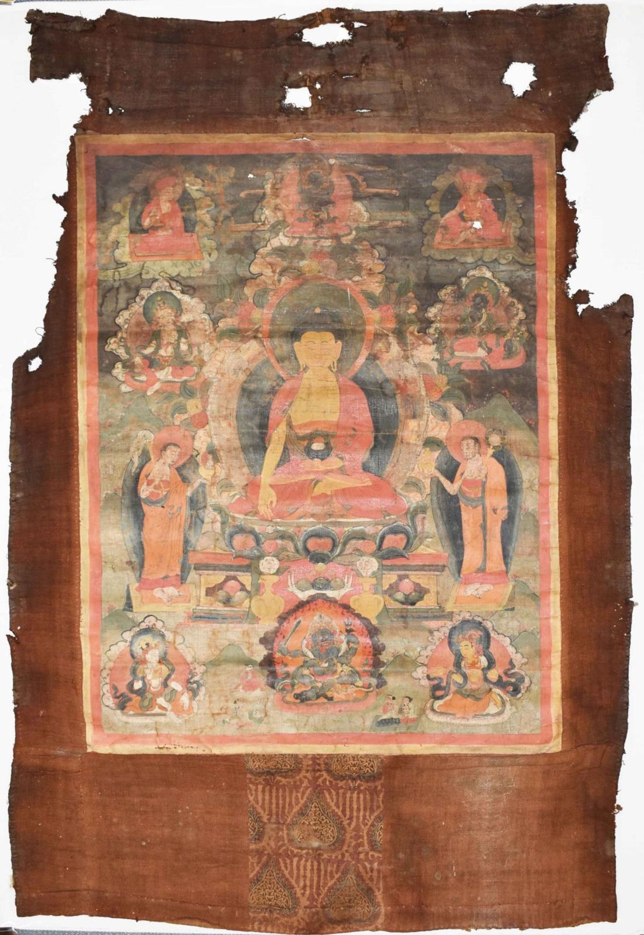 Zwei Thangka. Tibet | Pigment auf Gewebe. - Image 3 of 3