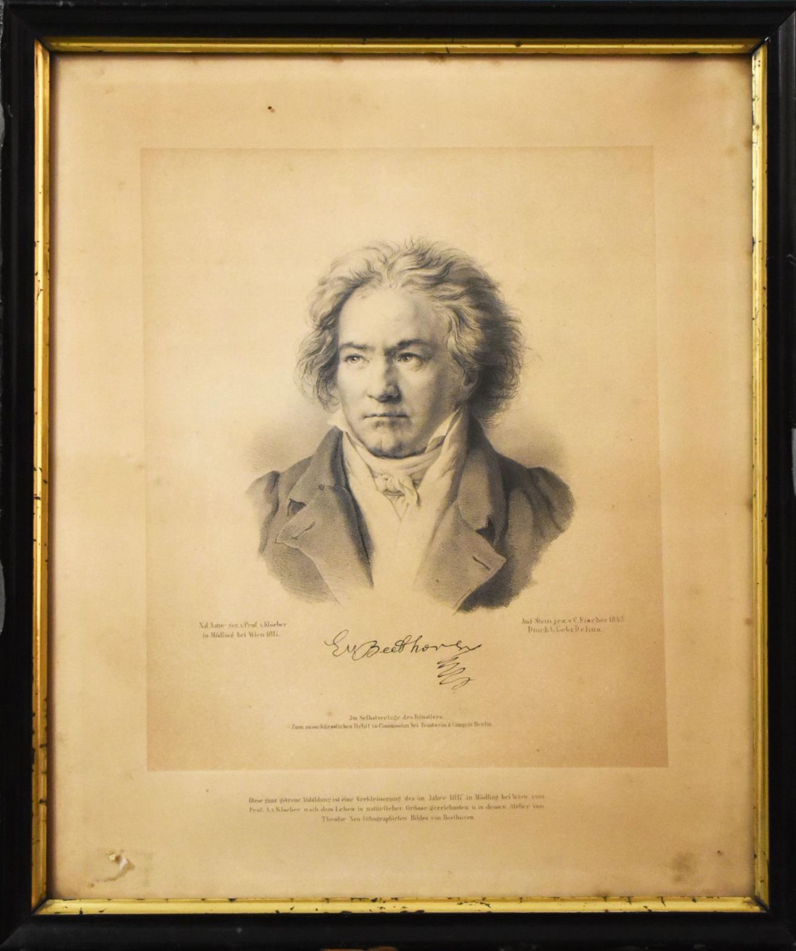 FISCHER, C.. Ludwig van Beethoven. Lithographie.