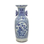 Bodenvase. China 19./20. Jh. | Porzellan, Blaudekor.