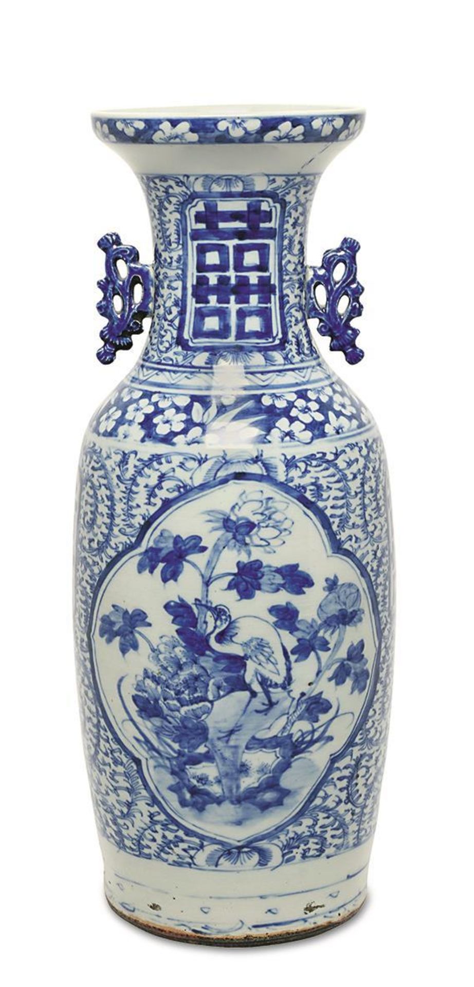 Bodenvase. China 19./20. Jh. | Porzellan, Blaudekor.