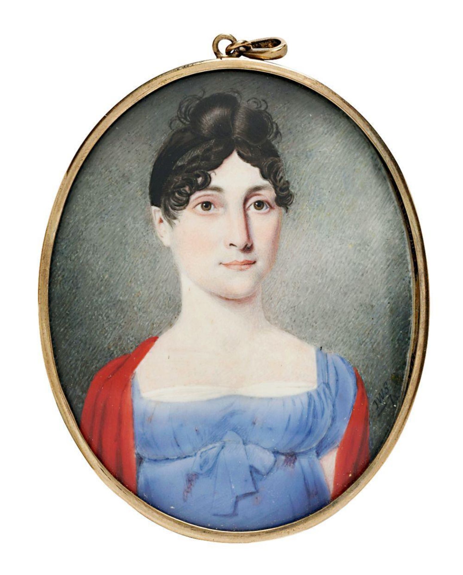 Damenporträt. England, Anfang 19. Jh., Isaac Wane Slater (1785 - 1836) | Aquarell- und Deckfarben.
