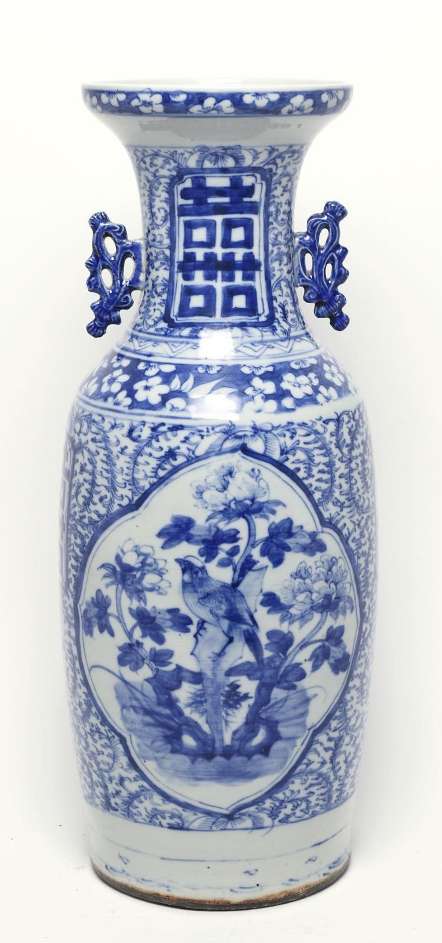 Bodenvase. China 19./20. Jh. | Porzellan, Blaudekor. - Image 2 of 2