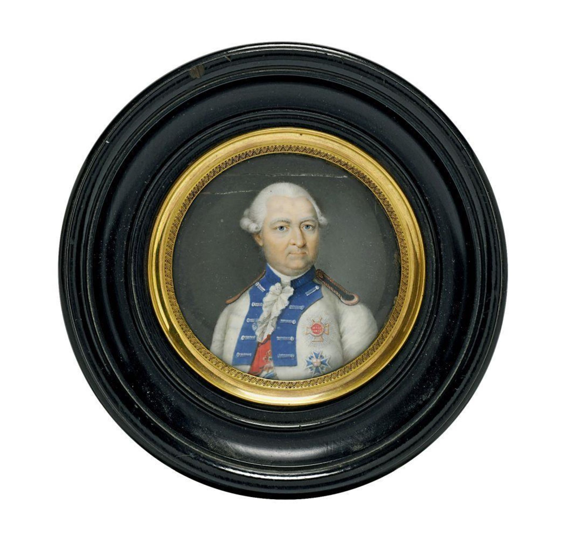 Porträt des Kurfürsten Karl Theodor von Bayern. 1791, Joseph Kaltner (?) | Aquarell- und Deckfarben.