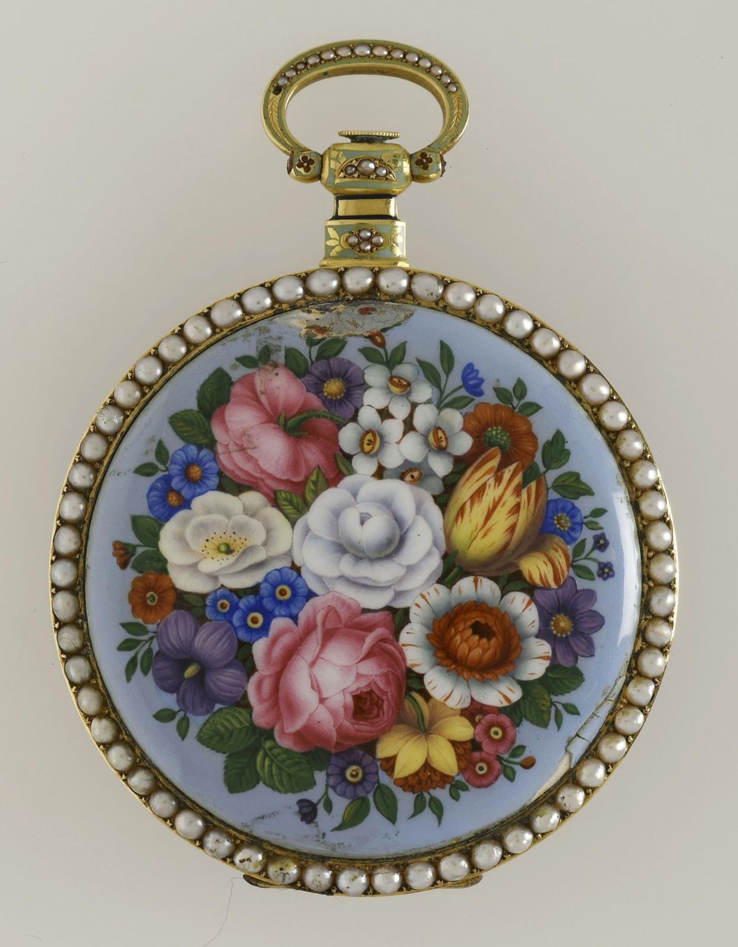 Taschenuhr. Bovet Fleurier, um 1825 | 18 K GG. Marken: 18 K. - Bild 2 aus 2