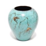 Vase. WMF, Ikora, 20. Jh. | Messing/Kupfer, grüne Patina.