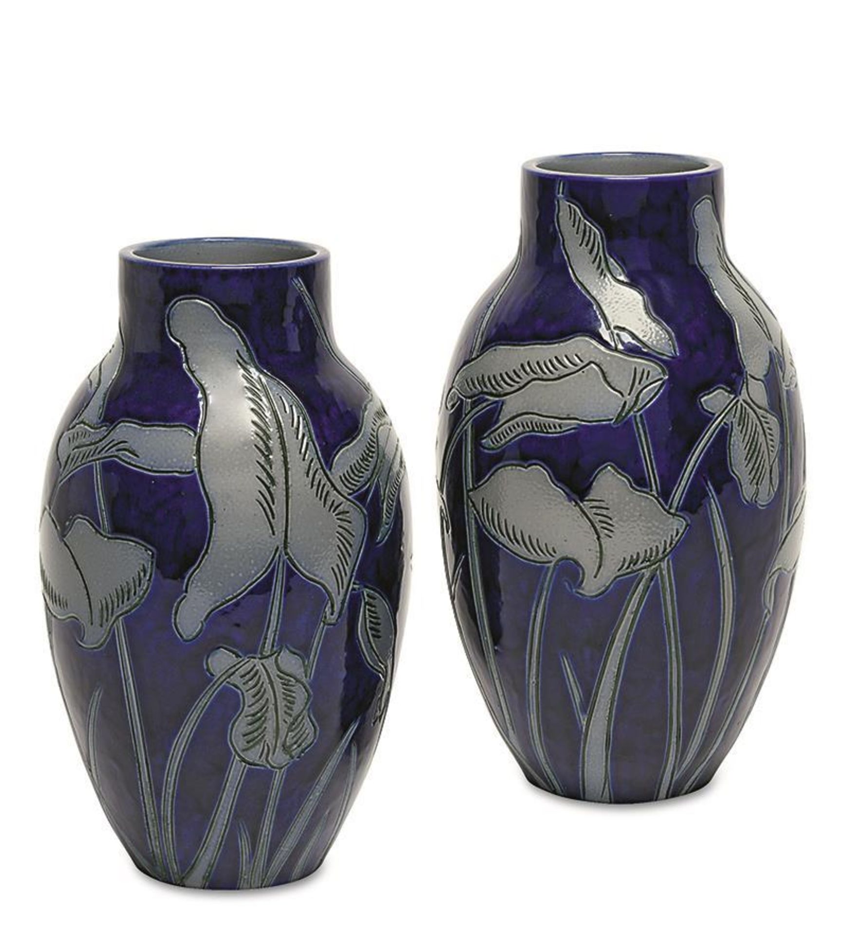 Zwei Paar Vasen und Schale. Verschiedene Hersteller, 20. Jh. | Keramik. - Bild 2 aus 6