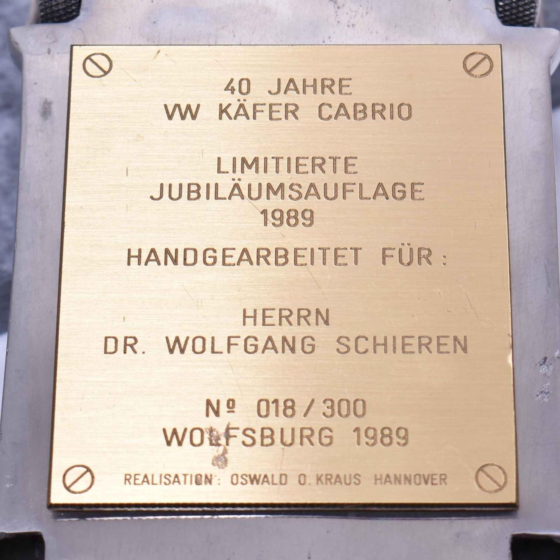 Modellauto VW Käfer Cabrio. Oswald O. Kraus, Hannover | Metall. - Bild 2 aus 2