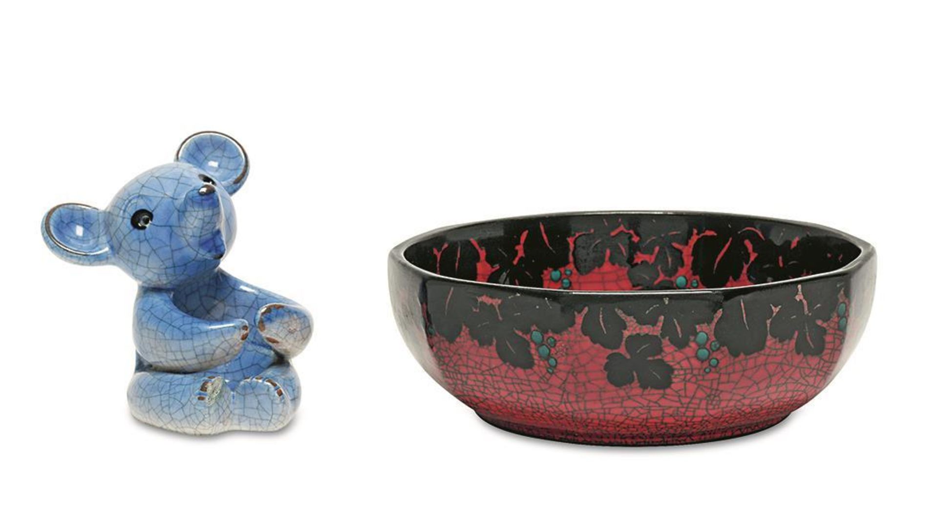 Zwei Paar Vasen und Schale. Verschiedene Hersteller, 20. Jh. | Keramik. - Bild 6 aus 6