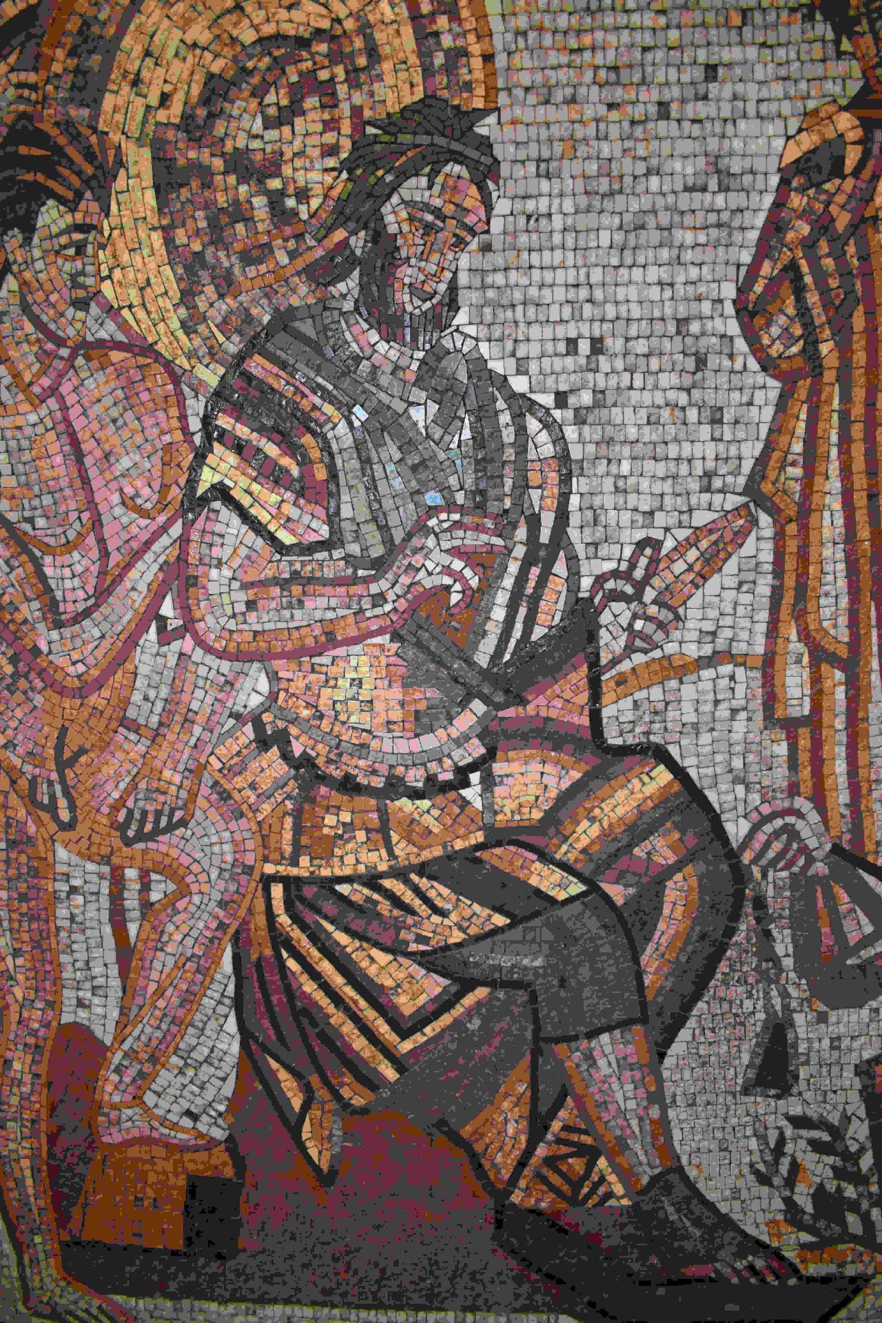 Großes Mosaik mit antiker Szene, 19. Jh. - Image 10 of 15