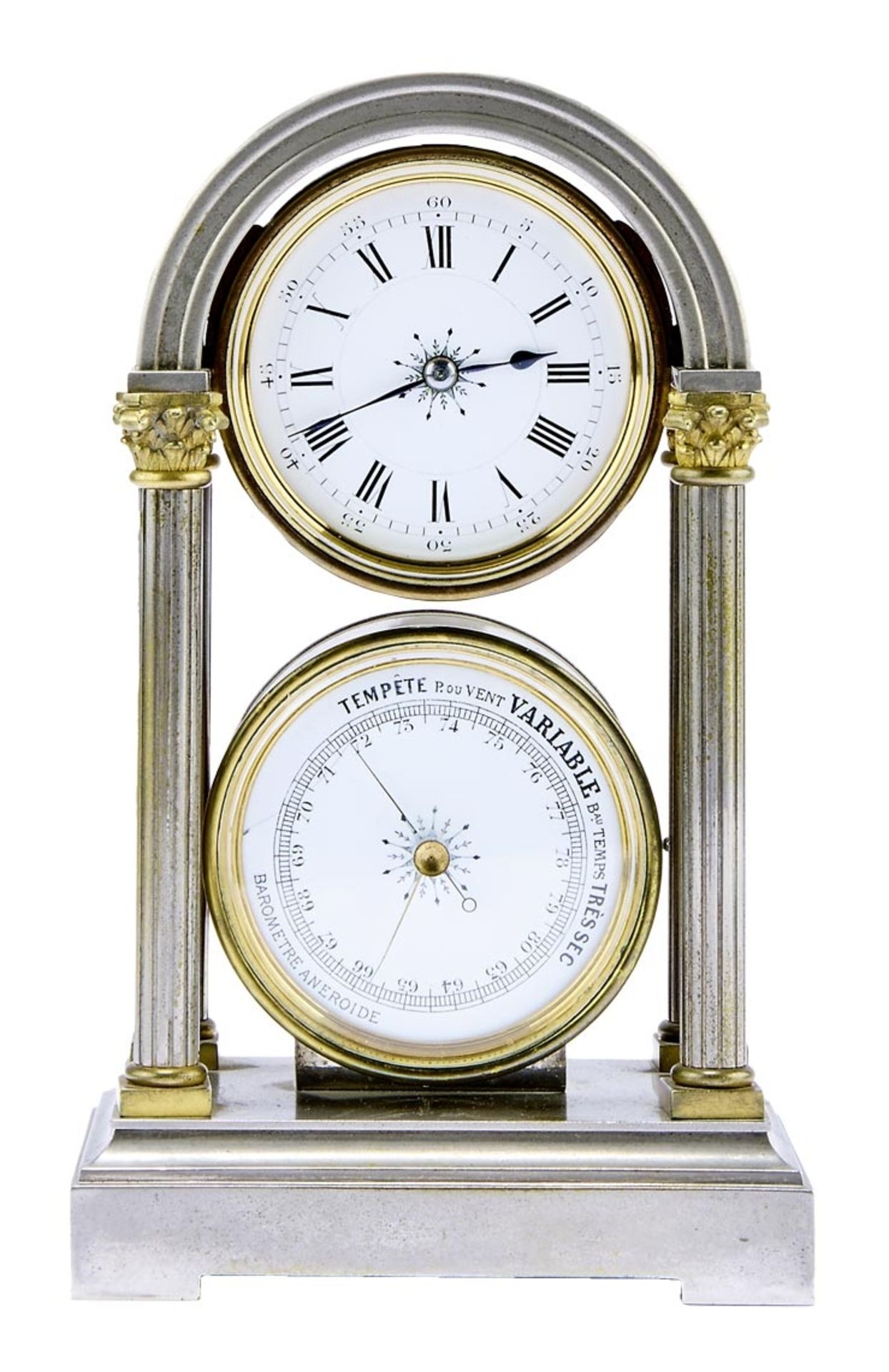 Kombination aus Uhr und Barometer, Frankreich, 2. H. 19. Jh.