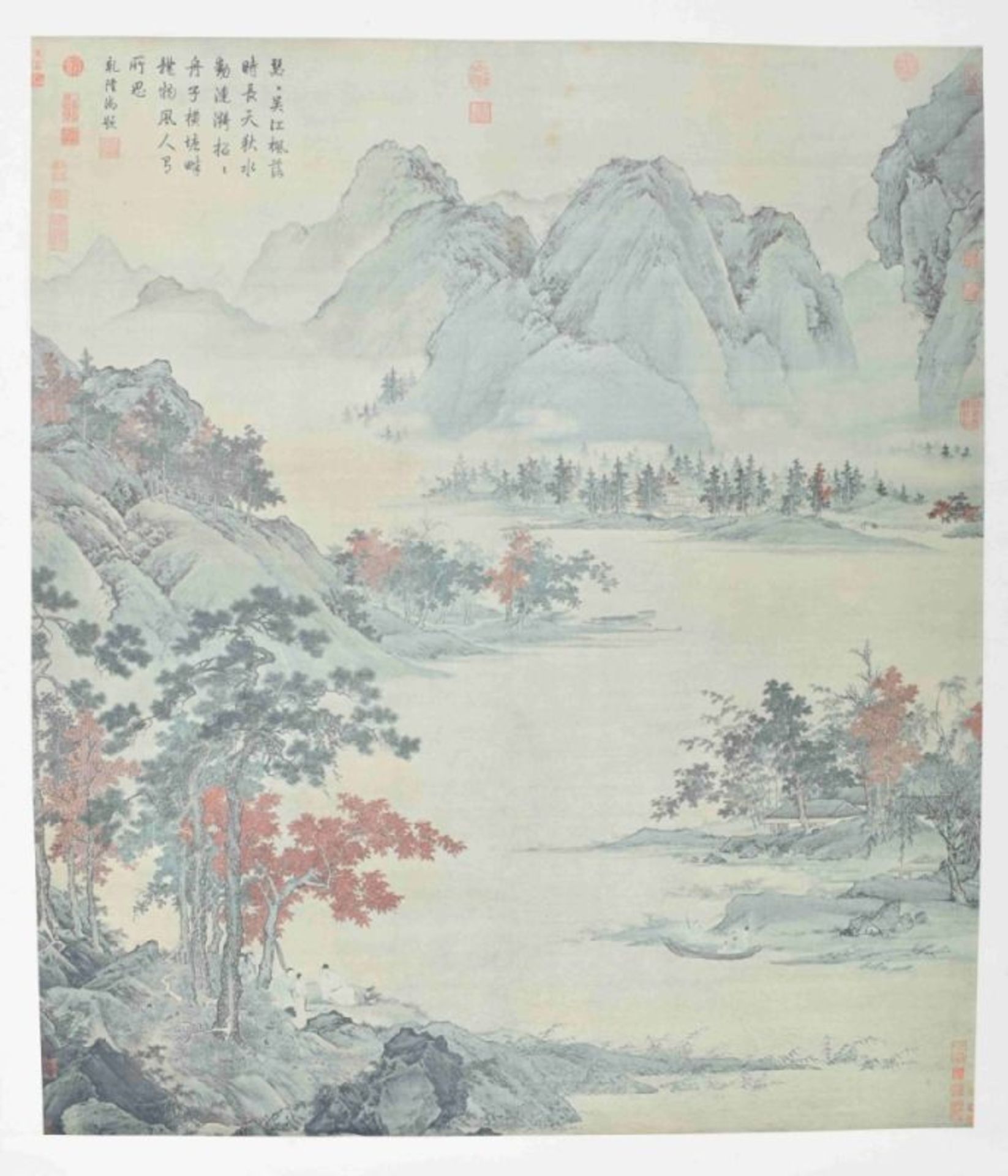 Qiu Ying - Kopie nach: Hängerolle mit Landschaft - Image 2 of 3