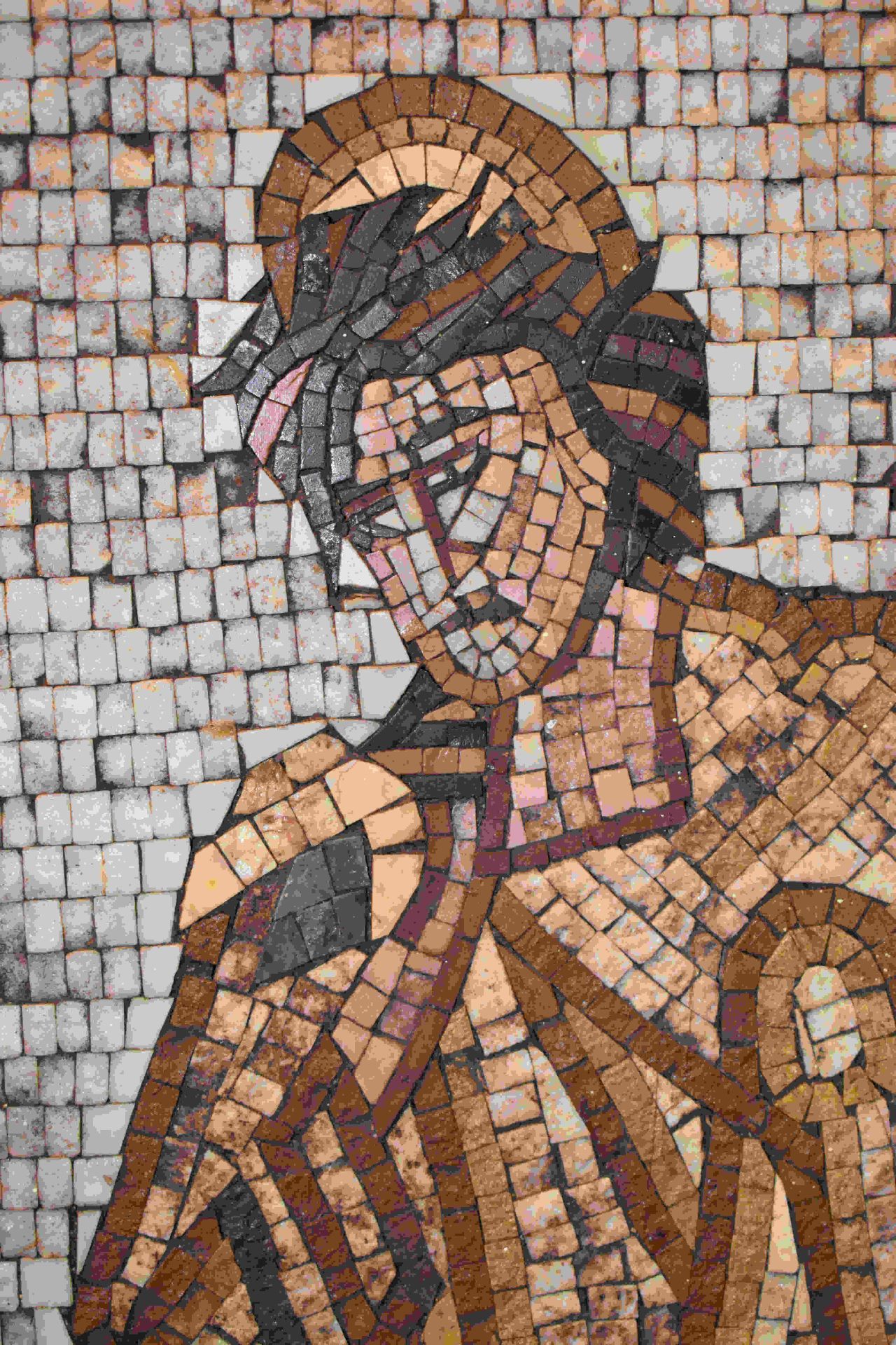 Großes Mosaik mit antiker Szene, 19. Jh. - Image 12 of 15